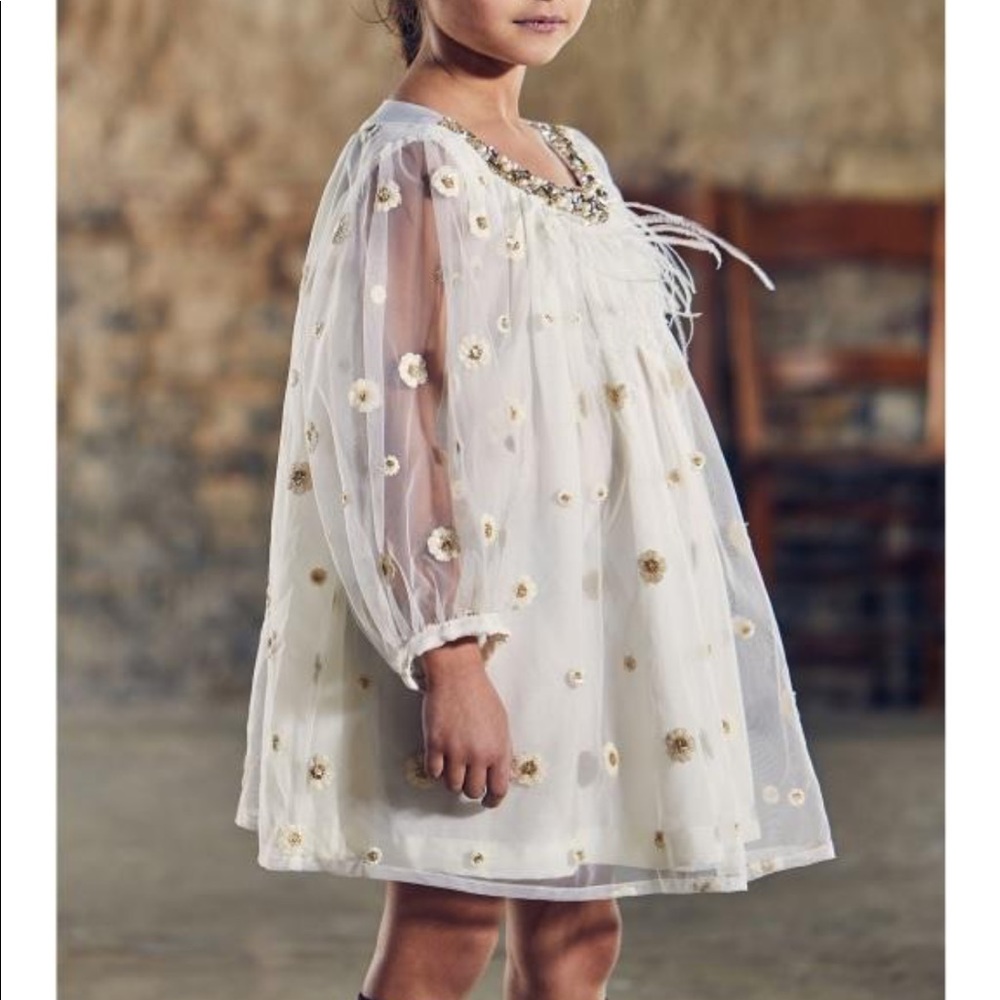 NWT Ujala Cream tulle dress